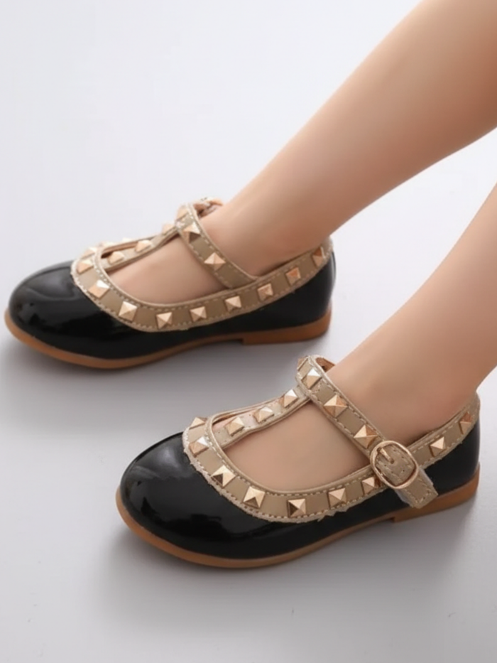 Studded Runway T-Strap Flats By Liv and Mia Mia Belle Girls