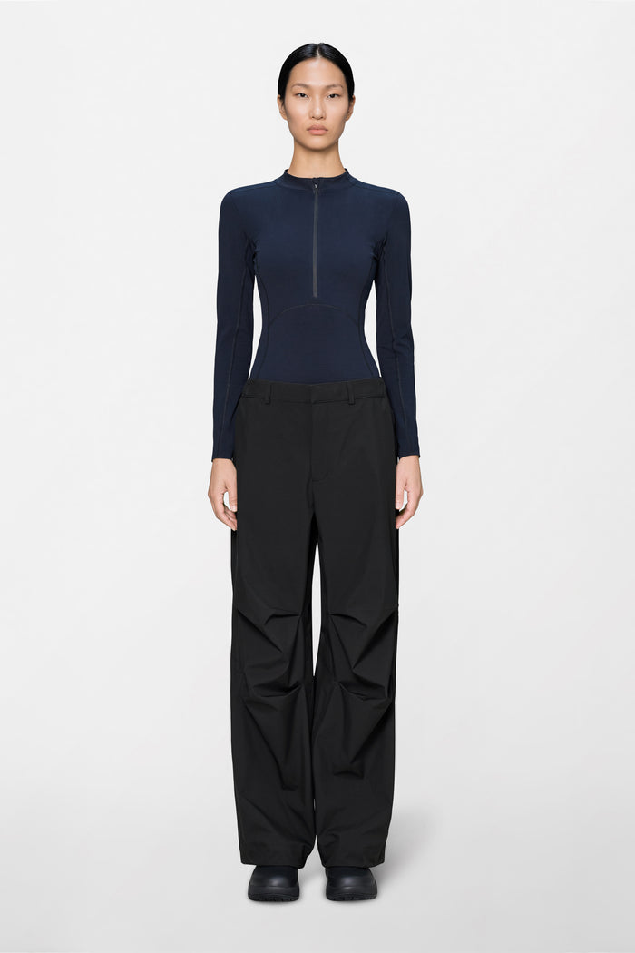 RAINS Suva Hardshell Pants Wide Black Pants