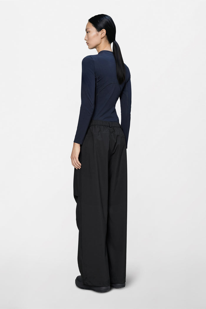 RAINS Suva Hardshell Pants Wide Black Pants