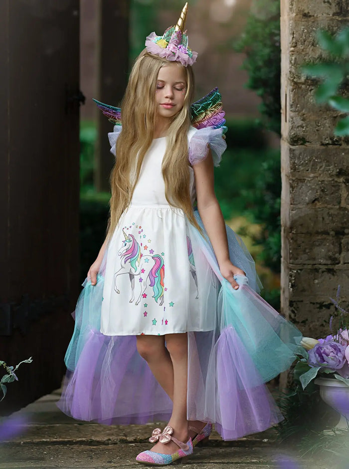 Girls Halloween Costumes | Unicorn Princess Dress | Mia Belle Girls