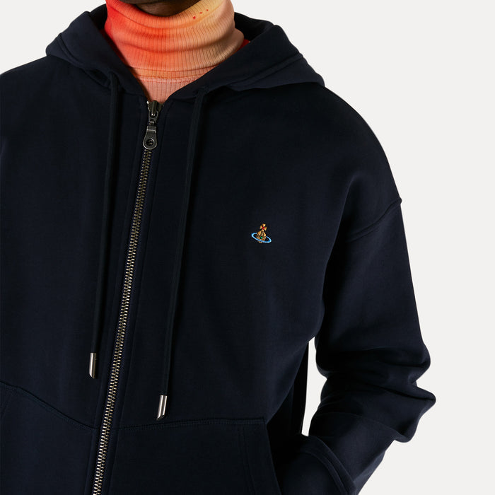 Vivienne Westwood - Rugged Full Zip Hoodie in Navy - Nigel Clare