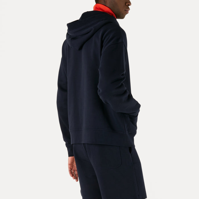 Vivienne Westwood - Rugged Full Zip Hoodie in Navy - Nigel Clare