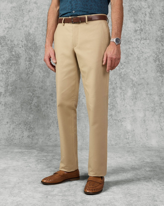 Webster Cotton Stretch Chino Plain Tan