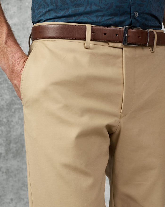Webster Cotton Stretch Chino Plain Tan