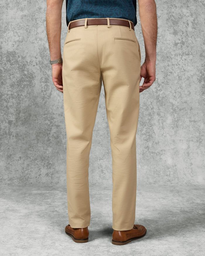 Webster Cotton Stretch Chino Plain Tan