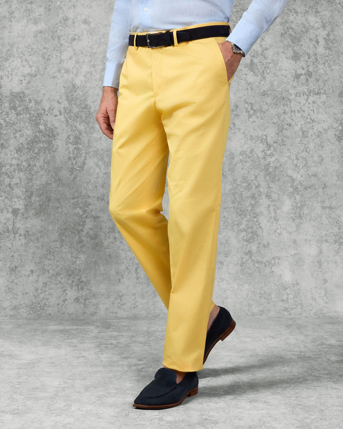Webster Cotton Stretch Chino Plain Yellow