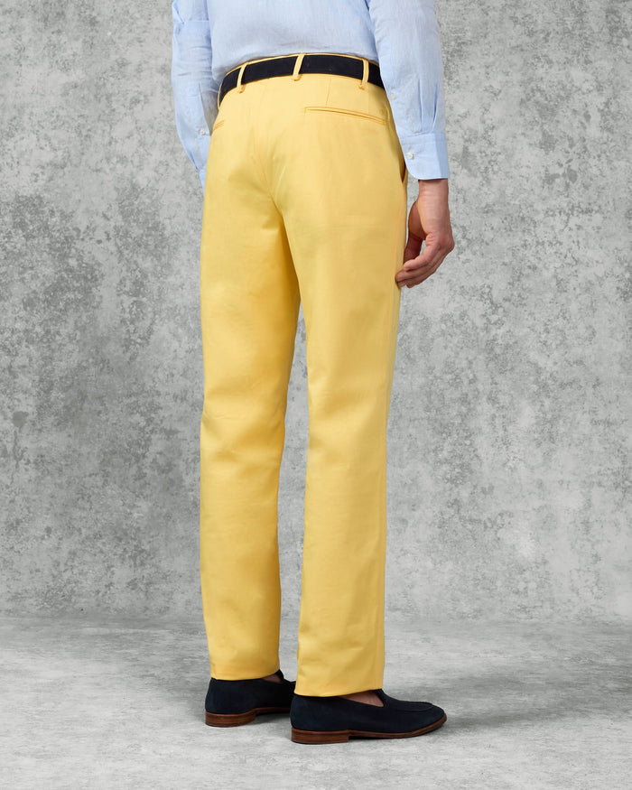 Webster Cotton Stretch Chino Plain Yellow