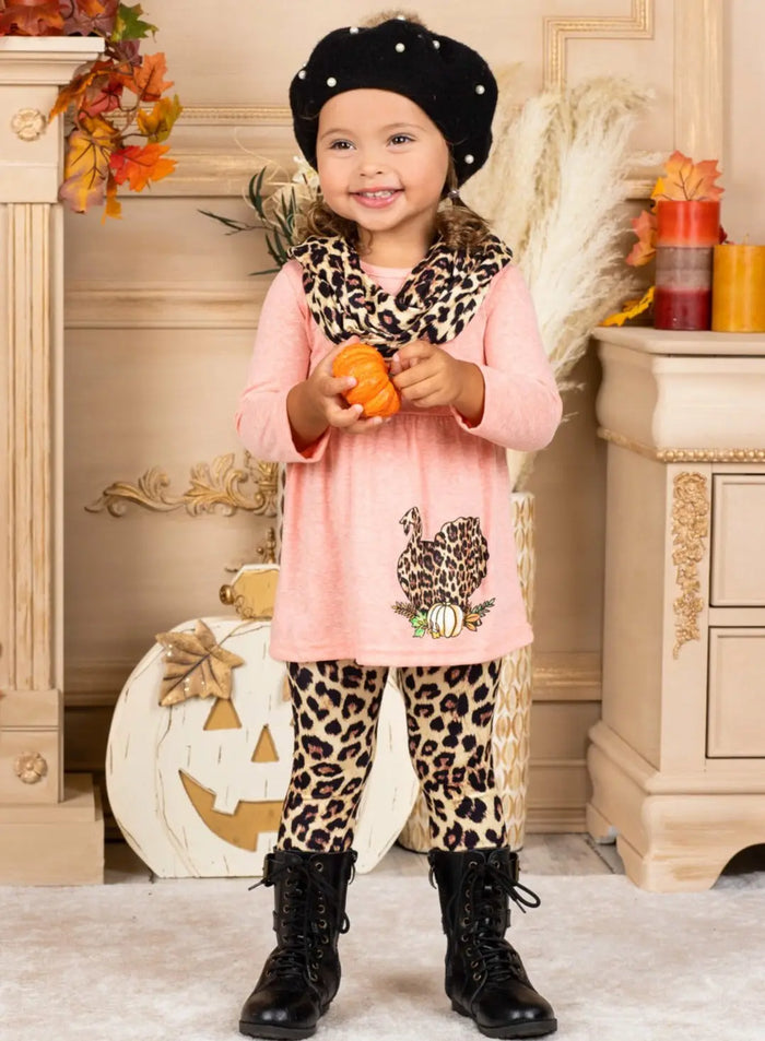 Girls Fall Outfits | Tunic, Leggings & Scarf Set - Mia Belle Girls