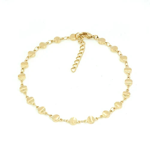 Yellow Gold Circle Anklet