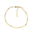 Yellow Gold Triple Chain Anklet