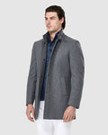 Zip Detail Overcoat - Men's Coats at Menzclub